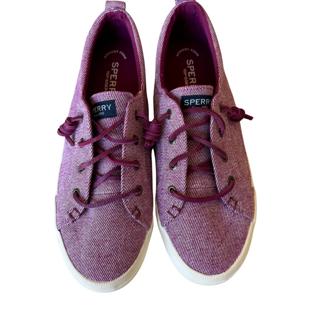 Sperry Purple Canvas Lace-Up Sneakers